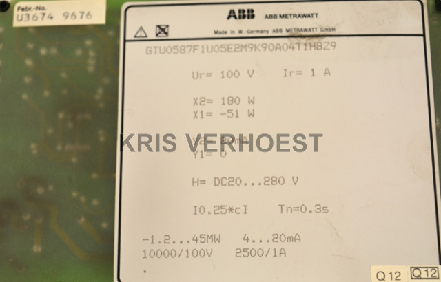 ABB GTU0587F1U05E2M9K90A04T1H8Z9 (USED)