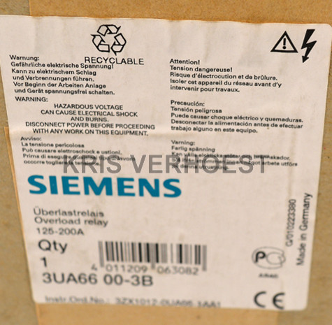 Siemens 3UA6600-3B (NEW)