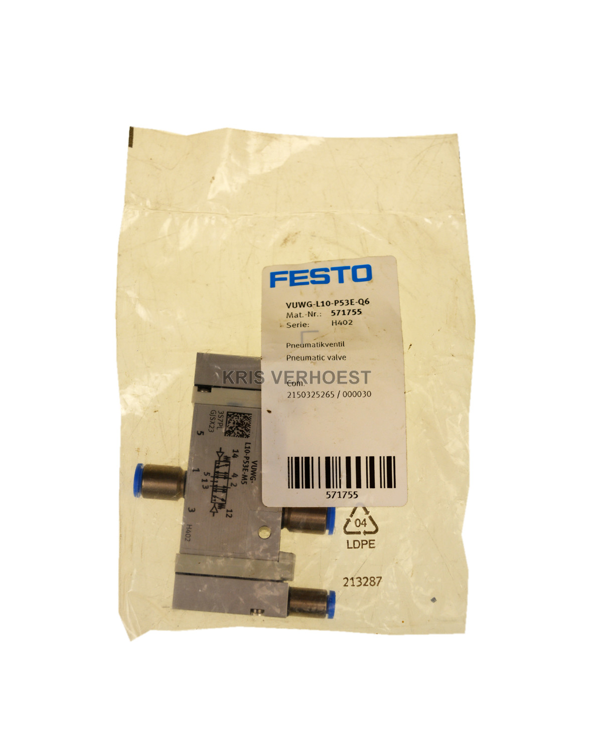 Festo Pneumatic VUWG-L10-P53E-Q6 (NEW)